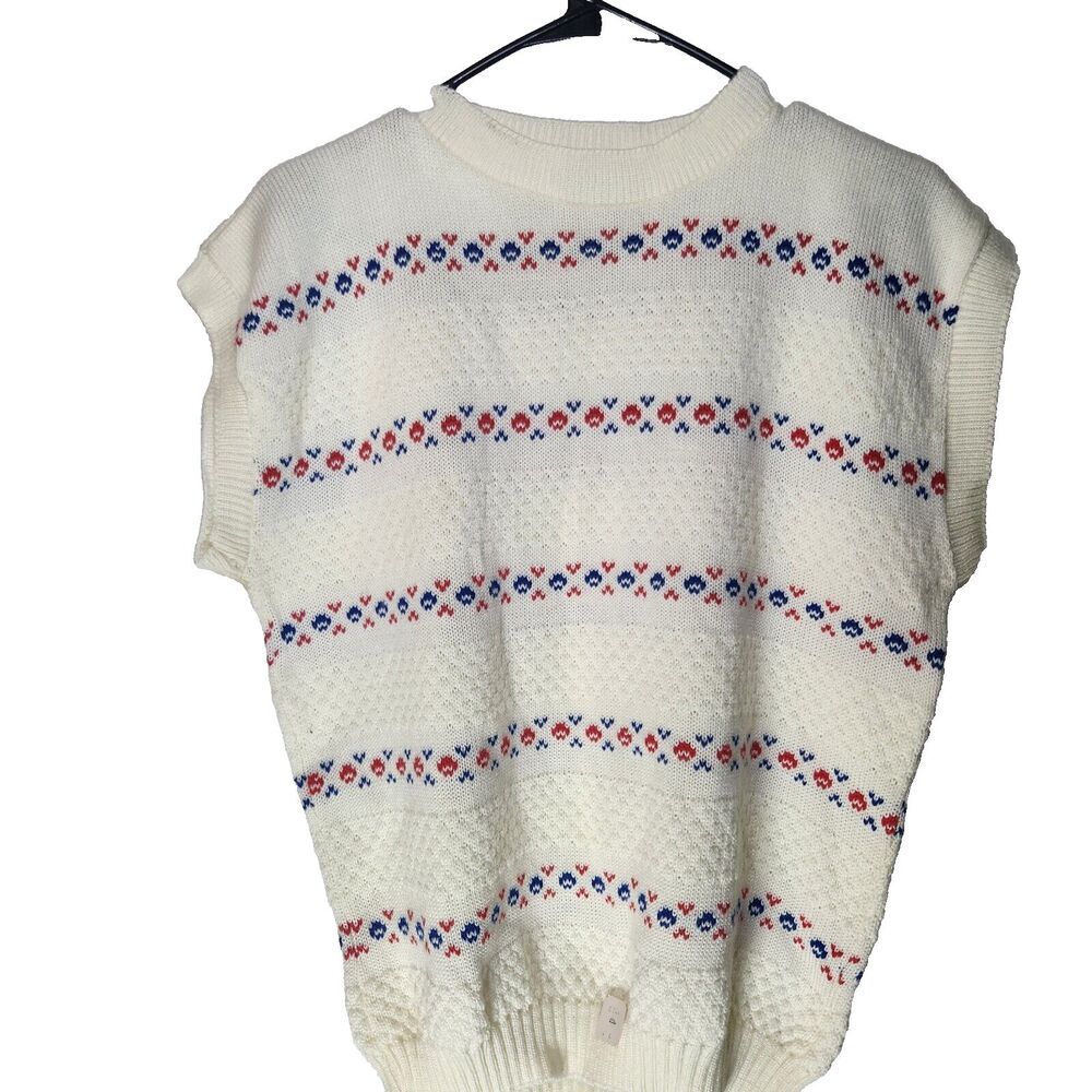 Vintage Cuddle Knit Womens Acrylic Knit Sleeveless Sweater NO SIZE TAG